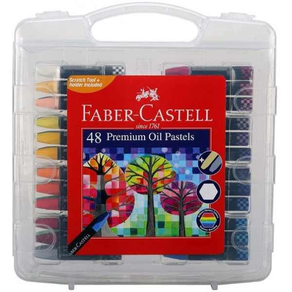 A.W.Faber-Castell Premium Hexagonal Oil Pastels Set (Pack of 48)