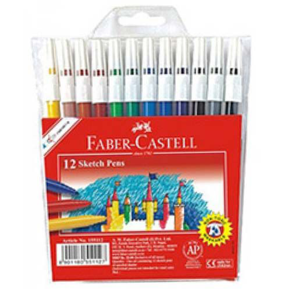 FABER CASTELL 12 SHADE SKETCH PEN (PACK OF 5)