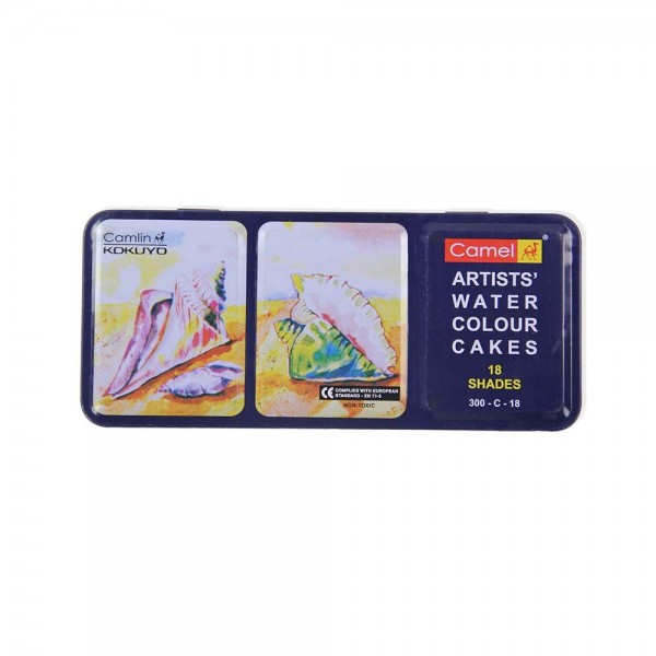 CAMLIN-Artists Water Colour Cakes 18 Shades 300-C-18 1Box
