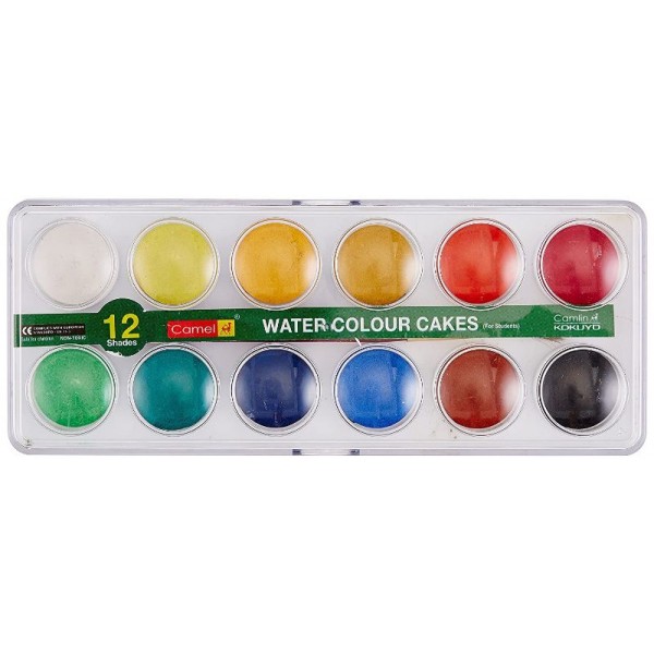 Camlin Students Water Colour Cakes 12 Shades