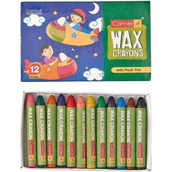 Camlin Wax Crayon 12 Shades