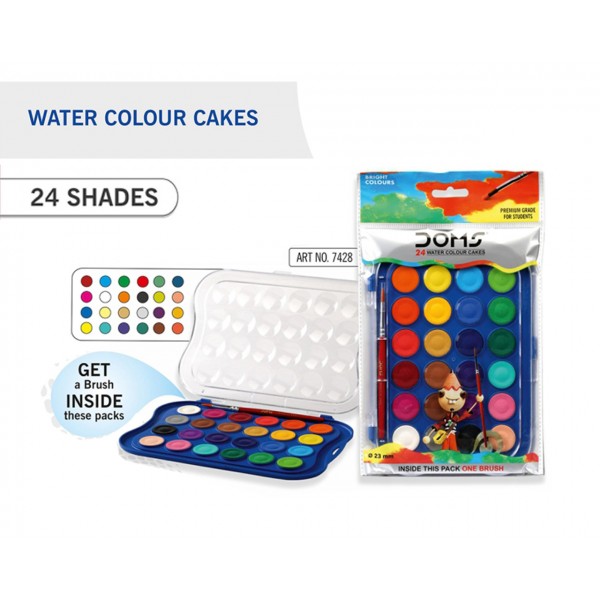 DOMS 24SHADES  WATER COLOUR CAKE