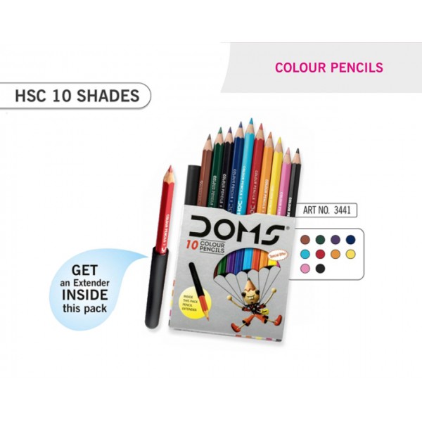 DOMS COLOUR PENCIL - 12 SHADE - PACK OF 4 HL