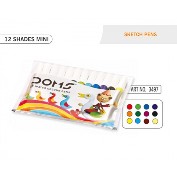 DOMS SKETCH PEN MINI 12 SHADE (PACK OF 10)
