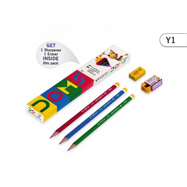 DOMS Y1 PENCILS (PACK OF 3)