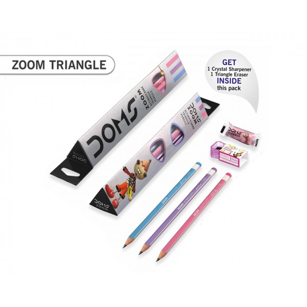 DOMS ZOOM TRIANGLE PENCILS (PACK OF 2)