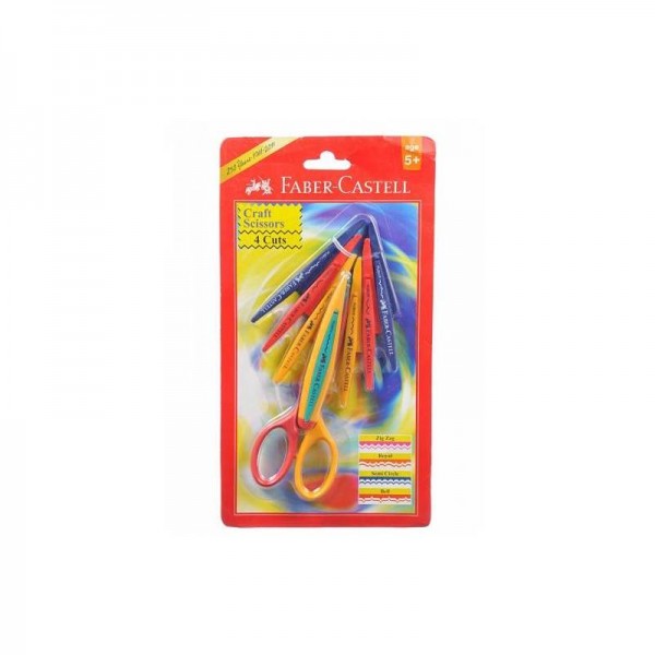 FABER CASTELL CRAFT SCISSORS WITH 4 TYPES OF BLADES