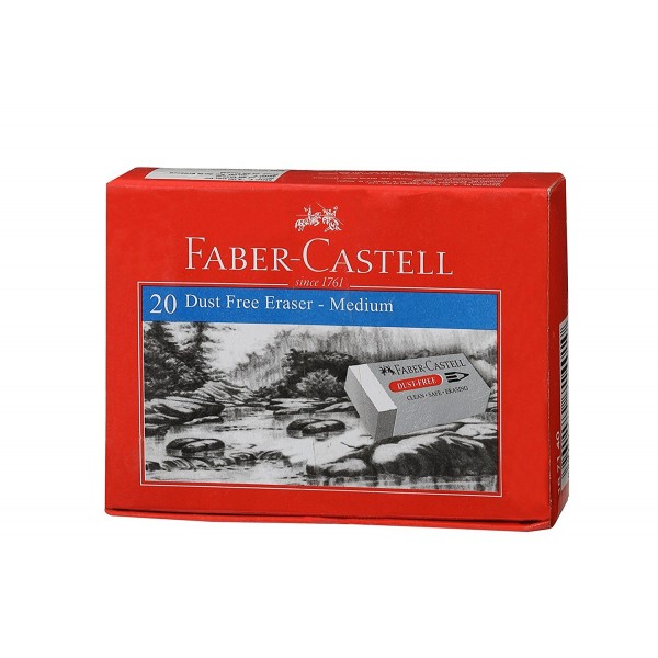 FABER CASTELL NON DUST ERASERS - PACK OF 20