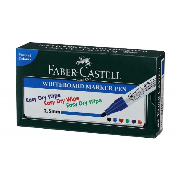 FABER CASTEL WHITE BOARD MARKER (PACK OF 5)