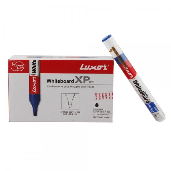 LUXOR Whiteboard Marker - Blue ( Pack Of 10 )