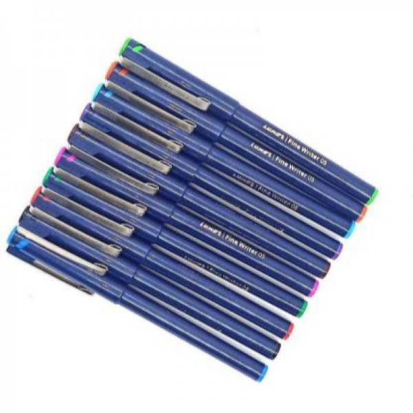 Luxor Fine Writer 05 Fineliner Pen  (Pack of 10)