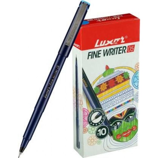 Luxor Finewriter Blue Fineliner Pen  (Pack of 10)