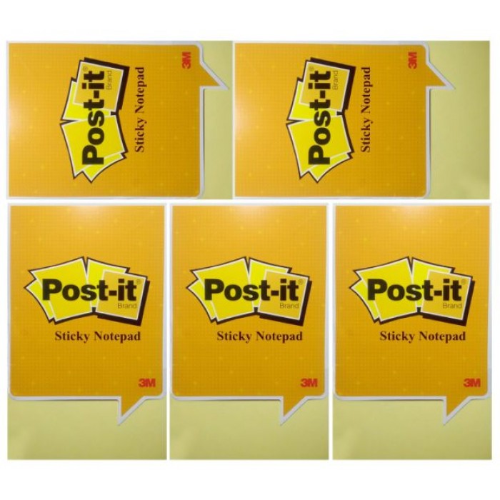3M Post-it Sticky Notes Notepad 3 x 5 Inch Canary Yellow - Set of 5 Pads (