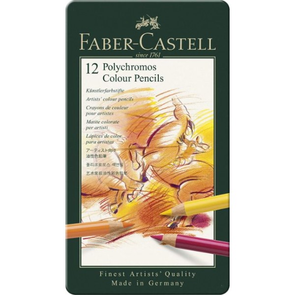Faber Castell Polychromos Color Pencil Set - Pack of 12