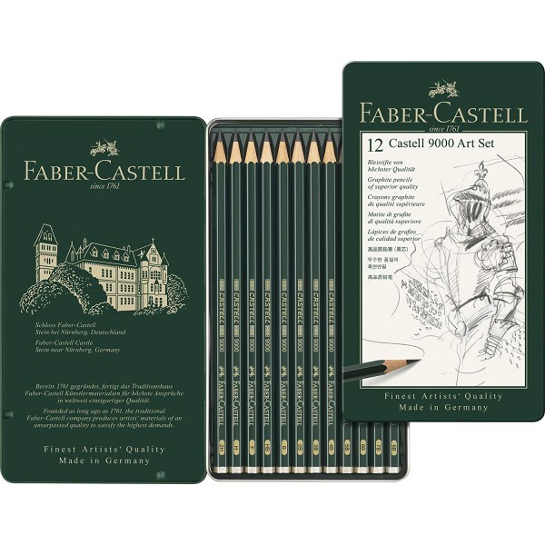 Faber Castell Castell 9000 Graphite Pencil - 2B box of 12