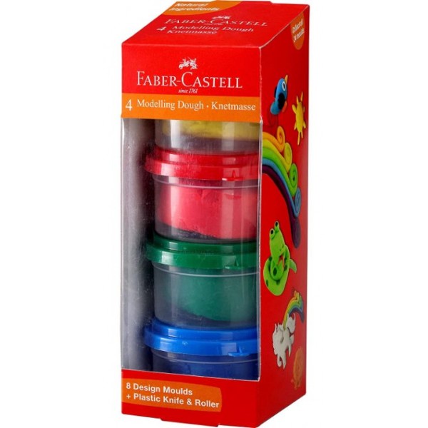 Faber-Castell Modelling Dough - Pack of 4 (Assorted)