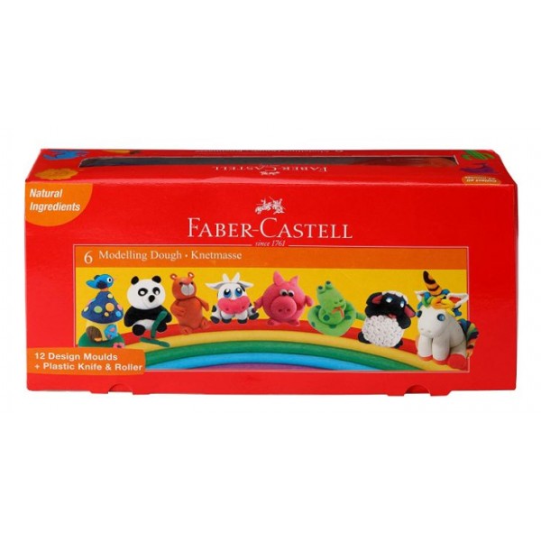 Faber-Castell Modelling Dough - Pack of 6 (Assorted)