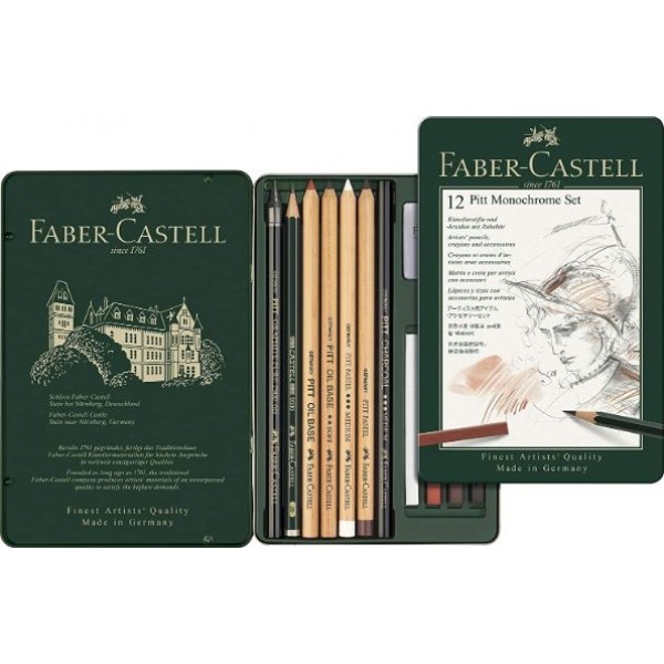 Faber-Castell Pitt Monochrome Set - Pack of 12
