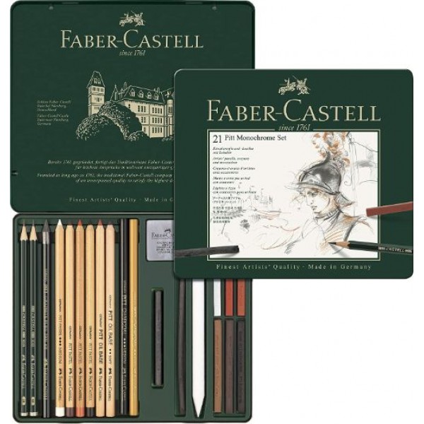 Faber-Castell Pitt Monochrome Set - Pack of 21