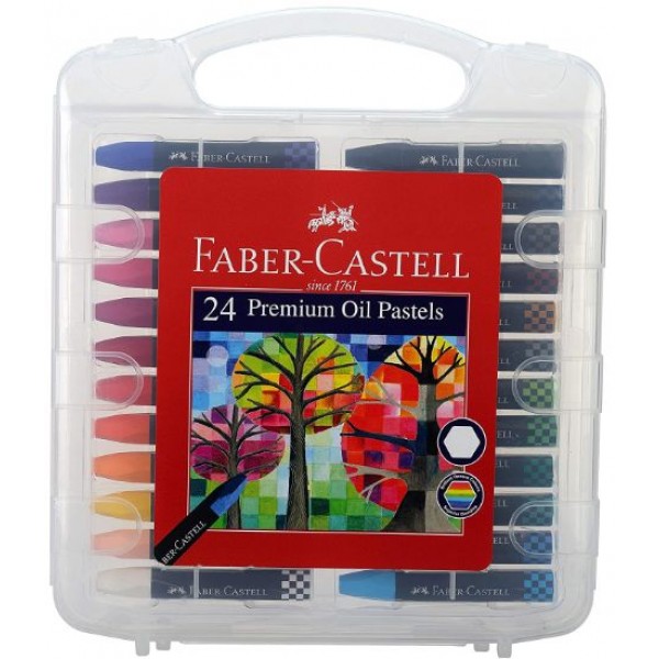 Faber-Castell Premium Hexagonal Oil Pastel Set - Pack of 24