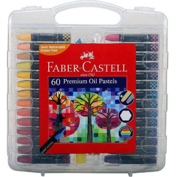 Faber-Castell Premium Hexagonal Oil Pastel Set - Pack of 60