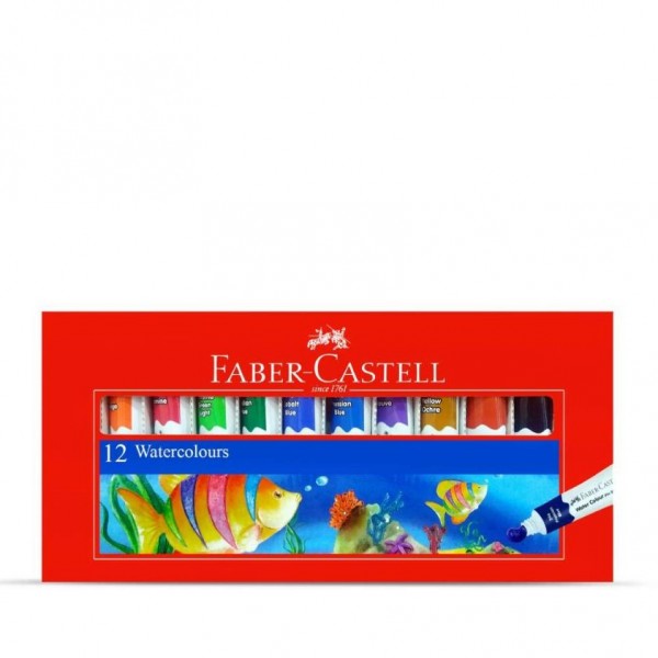Faber-Castell Student Water Color Without Pencil - Pack of 12 (Assorted)