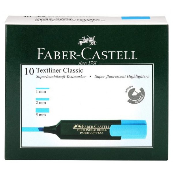 Faber-Castell Textliner - Pack of 10 (Blue)