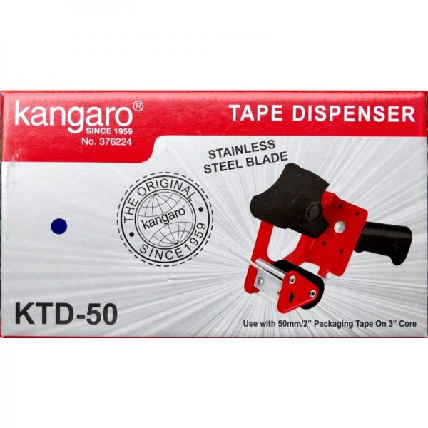 Kangaro Ktd-50 2" Tape Dispenser with Stainless Steel Blade, Multicolor
