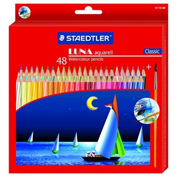 Staedtler 137 C 48 Abs Luna Water Colour Pencil , 48 Pcs Pack