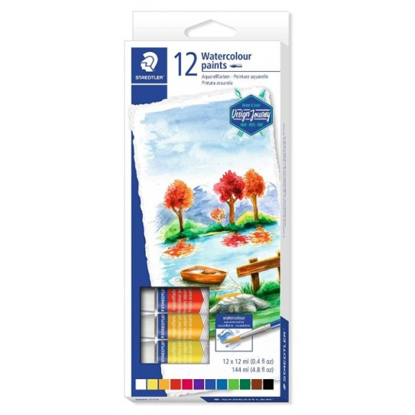 Staedtler Aquarell Water Colour Paint Set - Pack of 12 Tubes