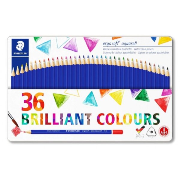 Staedtler Ergosoft Aquarell Colour Pencil Set - Pack of 36