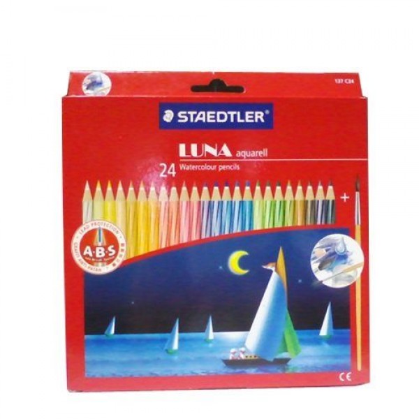 Staedtler Luna Aquarell ABS Water Color Pencils - Box of 24 Colors