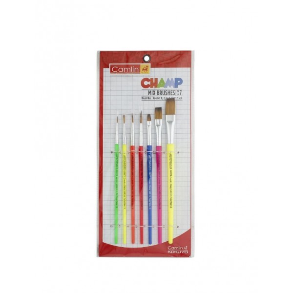 Camlin Champ Brush Set - Pack of 7 (Multicolor)