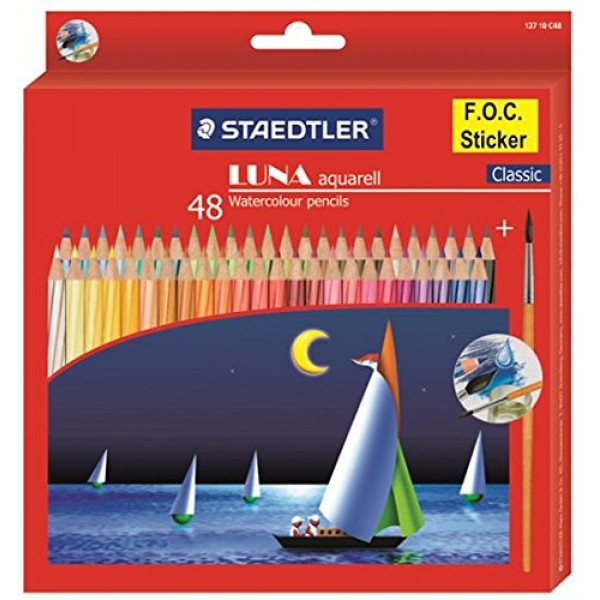 Staedtler 137 C 48 Luna Water Colour Pencil - Pack of 48 (Multicolour)