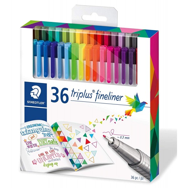 Staedtler Triplus Fineliner Pens - Pack of 36 