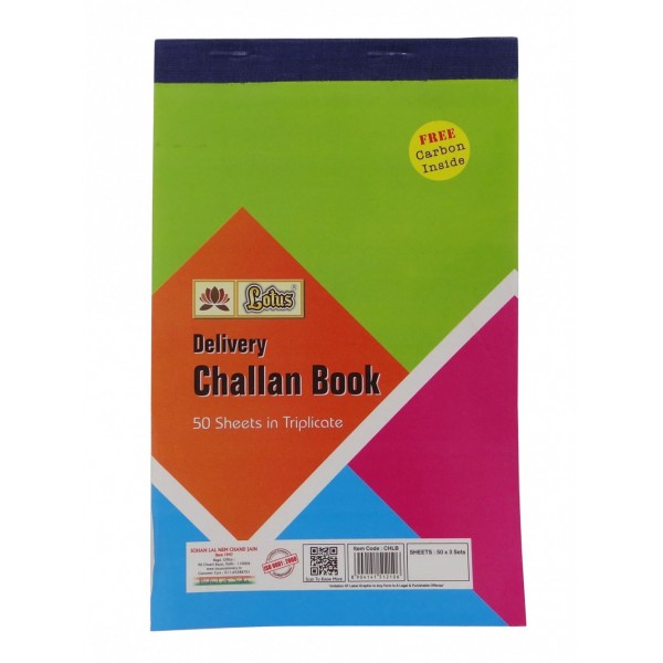 LOTUS CHALLAN BOOK (Triplicate) SMALL SIZE PACK OF 2