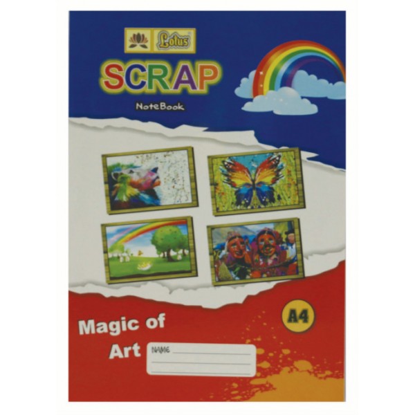 LOTUS SCRAP BOOK INTERLEAF -40 Pages- One side rulled (Pack of 5)