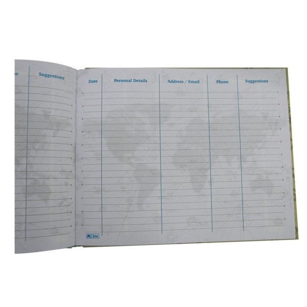 Lotus Office Series Landscape Visitors Book - 144 Page / Size -205 x 250 MM