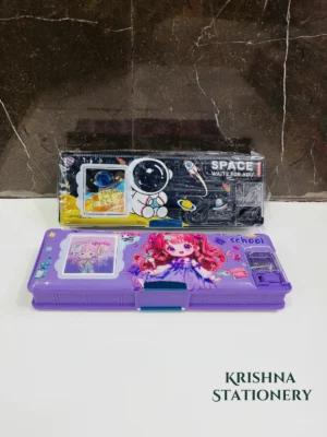 Lamp +Calculator Magnet Pencil Box