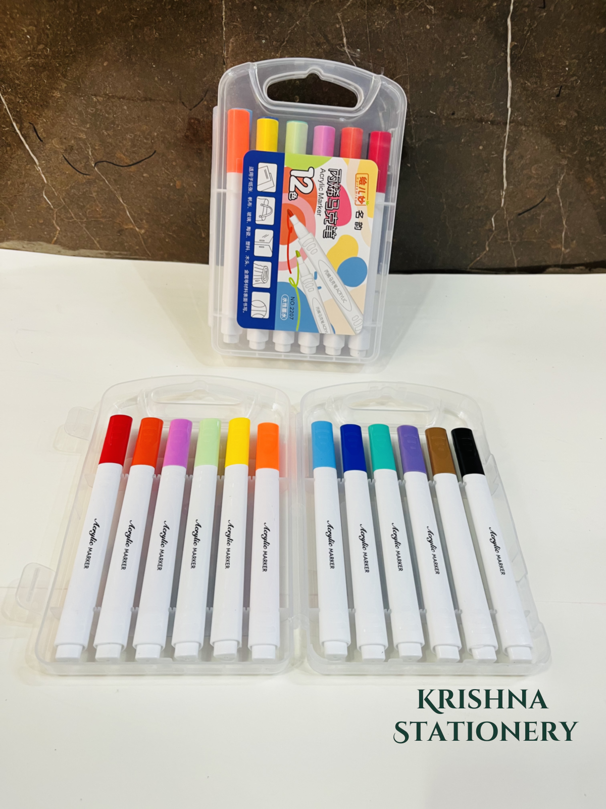 Acrylic Color Marker - 12 Shade