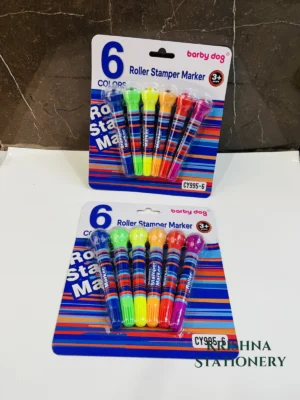 Roller Stamper Mic Color Markers - Set of 6