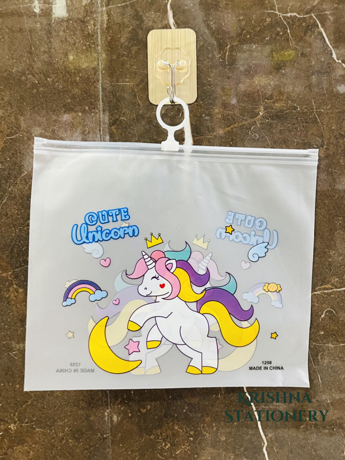 Printed Big Zipper Pouch (Pack of 12)